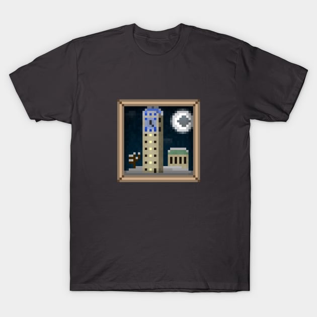 "The Bell Tower" - TAN BORDER T-Shirt by Little Landmarks